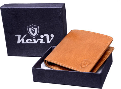 

Keviv Men Tan Genuine Leather Wallet(5 Card Slots)