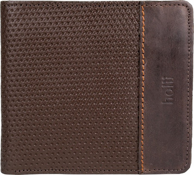Holii Men Brown Genuine Leather Wallet(8 Card Slots)
