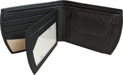 

birdfly Men Black Artificial Leather Wallet(5 Card Slots)