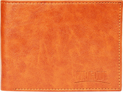 

Mogoul Men Tan Genuine Leather Wallet(9 Card Slots)