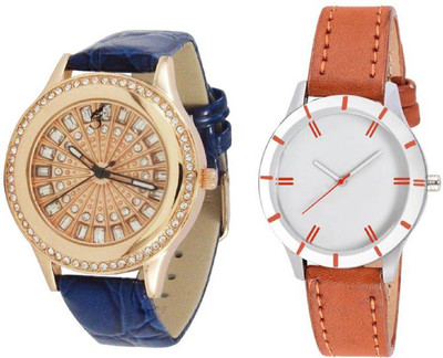 

Talgo New Arrival 2018 Red Robin Season Special RRGLASSDIALBUWHITERINGWOMAN New Special Collection Gold Round Diamond Dial & Blue Leather Belt And White Rind Round Dial & Brown Leather Belt & Atrractive And Comfertable Strap (Combo Of 2) RRGLASSDIALBUWHIT