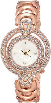 

iDIVAS Rose Gold Double Round Loop With 1 year Warranty Watch - For Women