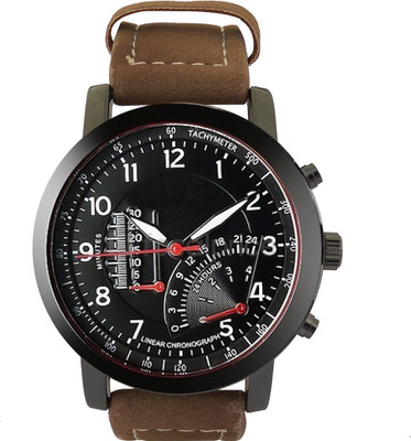 

AD Global AD-8152 Brown Strap Genuine Leather Watch - For Boys