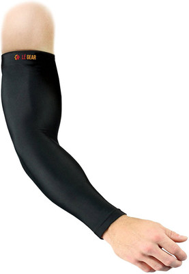 LeGear Nylon Arm Sleeve For Men & Women(Free, Black)