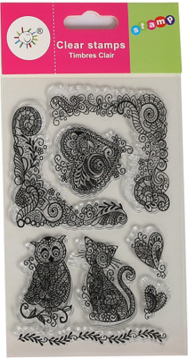 

Vardhman Clear Rubber Stamp Frame Design,Used In Textile & Block Printing, Card & Scarpbook Making