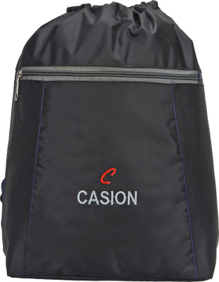 

CASION Drawstring Casual 15 L Backpack(Black, Blue)