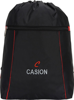 

CASION Drawstring Casual 15 L Backpack(Black, Red)