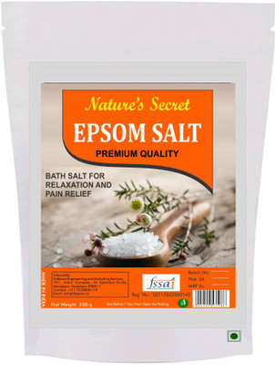

Nature's Secret Pure Epsom Salt (Magnesium Sulfate USP ) ( Bathing ,Relaxation ,Pain Relief ,Therapeutic Spa Treatment )(250 g)