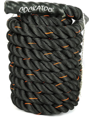 

COCKATOO Professional Heavy Power Battle Rope(Length: 30 ft, Weight: 1.5 kg, Thickness: 1.5 inch)