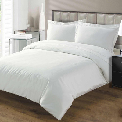 LINENWALAS 300 TC Cotton Single Solid Flat Bedsheet(Pack of 2, Solid White)