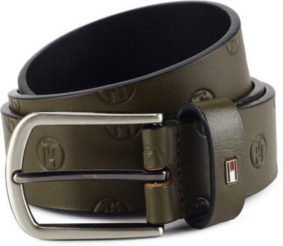 

Tommy Hilfiger Men Green Genuine Leather Belt, Olive