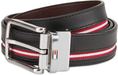 

Tommy Hilfiger Men Casual Blue Genuine Leather Reversible Belt, Black/brown