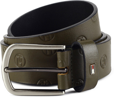 

Tommy Hilfiger Men Green Genuine Leather Belt, Olive