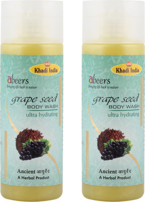 

khadi abeers GRAPE SEED BODY WASH - Set Of 2 Pcs(250 ml, Pack of 2)