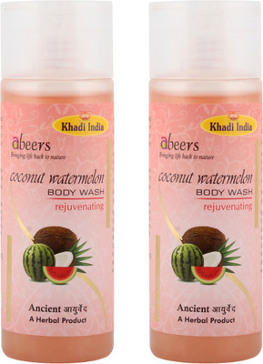 

khadi abeers COCONUT WATERMELON BODYWASH - Set Of 2 Pcs(250 ml, Pack of 2)