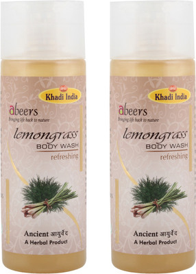 

khadi abeers LEMON GRASS BODY WASH - Set Of 2 Pcs(250 ml, Pack of 2)