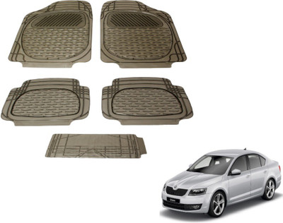 MOCKHE PVC (Polyvinyl Chloride) Standard Mat For  Skoda Octavia(Grey)