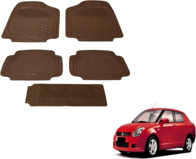 MOCKHE PVC (Polyvinyl Chloride) Standard Mat For  Maruti Suzuki Swift Dzire(Brown)