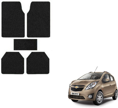 MOCKHE Rubber, Plastic Standard Mat For  Chevrolet Beat(Black)