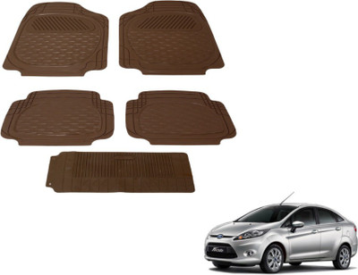 MOCKHE PVC (Polyvinyl Chloride) Standard Mat For  Ford New Fiesta(Brown)