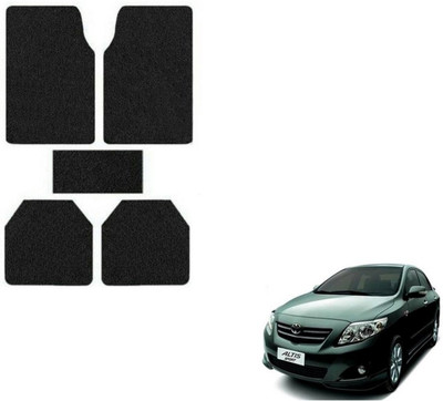 MOCKHE Rubber, Plastic Standard Mat For  Toyota Altis(Black)