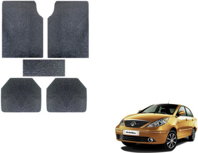 MOCKHE Rubber, Plastic Standard Mat For  Tata Manza(Grey)