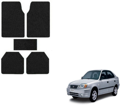 MOCKHE Rubber, Plastic Standard Mat For  Hyundai Accent(Black)