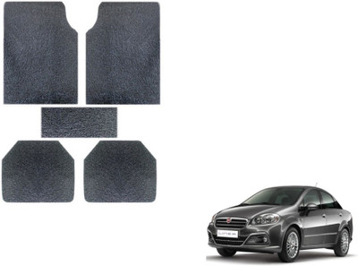 MOCKHE Rubber, Plastic Standard Mat For  Fiat Linea(Grey)