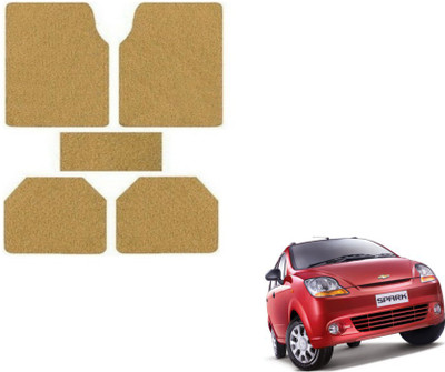 MOCKHE Rubber, Plastic Standard Mat For  Chevrolet Spark(Beige)