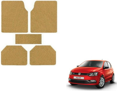 MOCKHE Rubber, Plastic Standard Mat For  Volkswagen Polo GT(Beige)