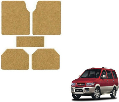 MOCKHE Rubber, Plastic Standard Mat For  Chevrolet Tavera(Beige)