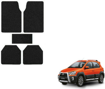 MOCKHE Plastic, Rubber Standard Mat For  Toyota Etios Cross(Black)