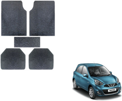 MOCKHE Rubber, Plastic Standard Mat For  Nissan Micra(Grey)