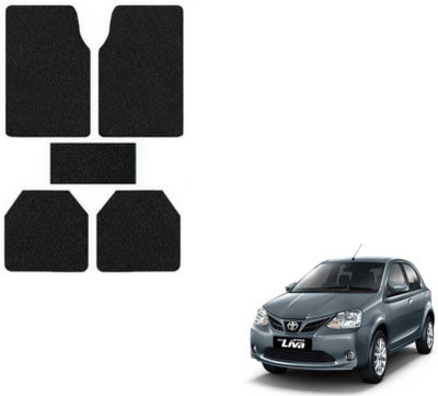 MOCKHE Rubber, Plastic Standard Mat For  Toyota Etios Liva(Black)