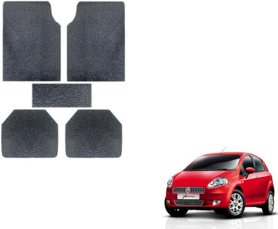 MOCKHE Plastic, Rubber Standard Mat For  Fiat Punto(Grey)