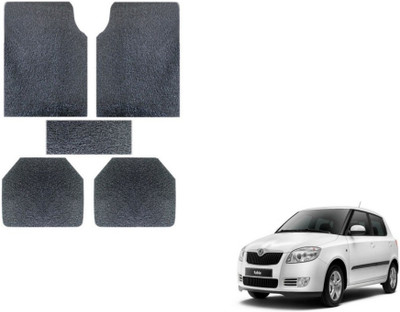 MOCKHE Rubber, Plastic Standard Mat For  Skoda Fabia(Grey)