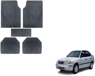 MOCKHE Rubber, Plastic Standard Mat For  Hyundai Accent(Grey)