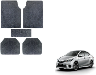MOCKHE Rubber, Plastic Standard Mat For  Toyota Corolla Altis(Grey)