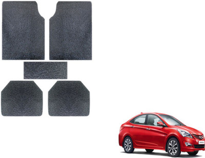 MOCKHE Rubber, Plastic Standard Mat For  Hyundai Verna Fluidic(Grey)