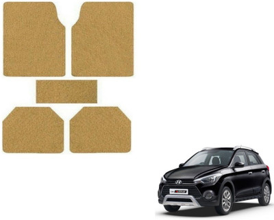 MOCKHE Plastic, Rubber Standard Mat For  Hyundai i20(Beige)