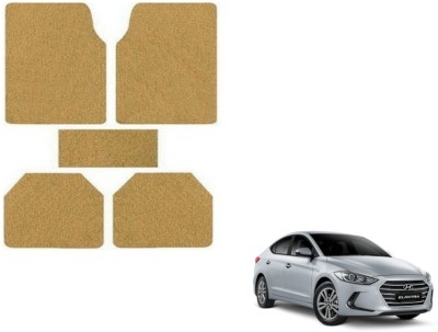 MOCKHE Rubber, Plastic Standard Mat For  Hyundai Elantra(Beige)