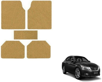 MOCKHE Rubber, Plastic Standard Mat For  Honda Accord(Beige)