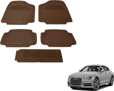 MOCKHE PVC (Polyvinyl Chloride) Standard Mat For  Audi A7(Brown)