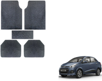 MOCKHE Plastic, Rubber Standard Mat For  Hyundai Xcent(Grey)