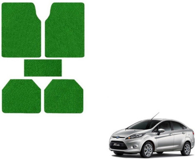 MOCKHE Plastic, Rubber Standard Mat For  Ford New Fiesta(Green)