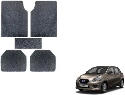 MOCKHE Rubber, Plastic Standard Mat For  Datsun Go(Grey)