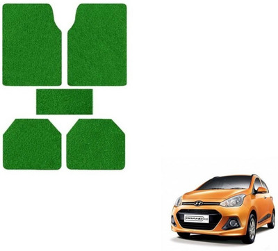MOCKHE Plastic, Rubber Standard Mat For  Hyundai Grand i10(Green)