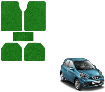 MOCKHE Rubber, Plastic Standard Mat For  Nissan Micra(Green)