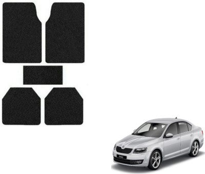 MOCKHE Plastic, Rubber Standard Mat For  Skoda Octavia(Black)
