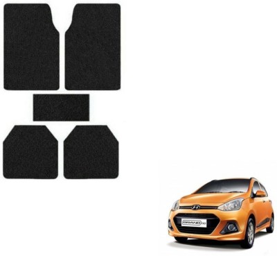 MOCKHE Rubber, Plastic Standard Mat For  Hyundai Grand i10(Black)